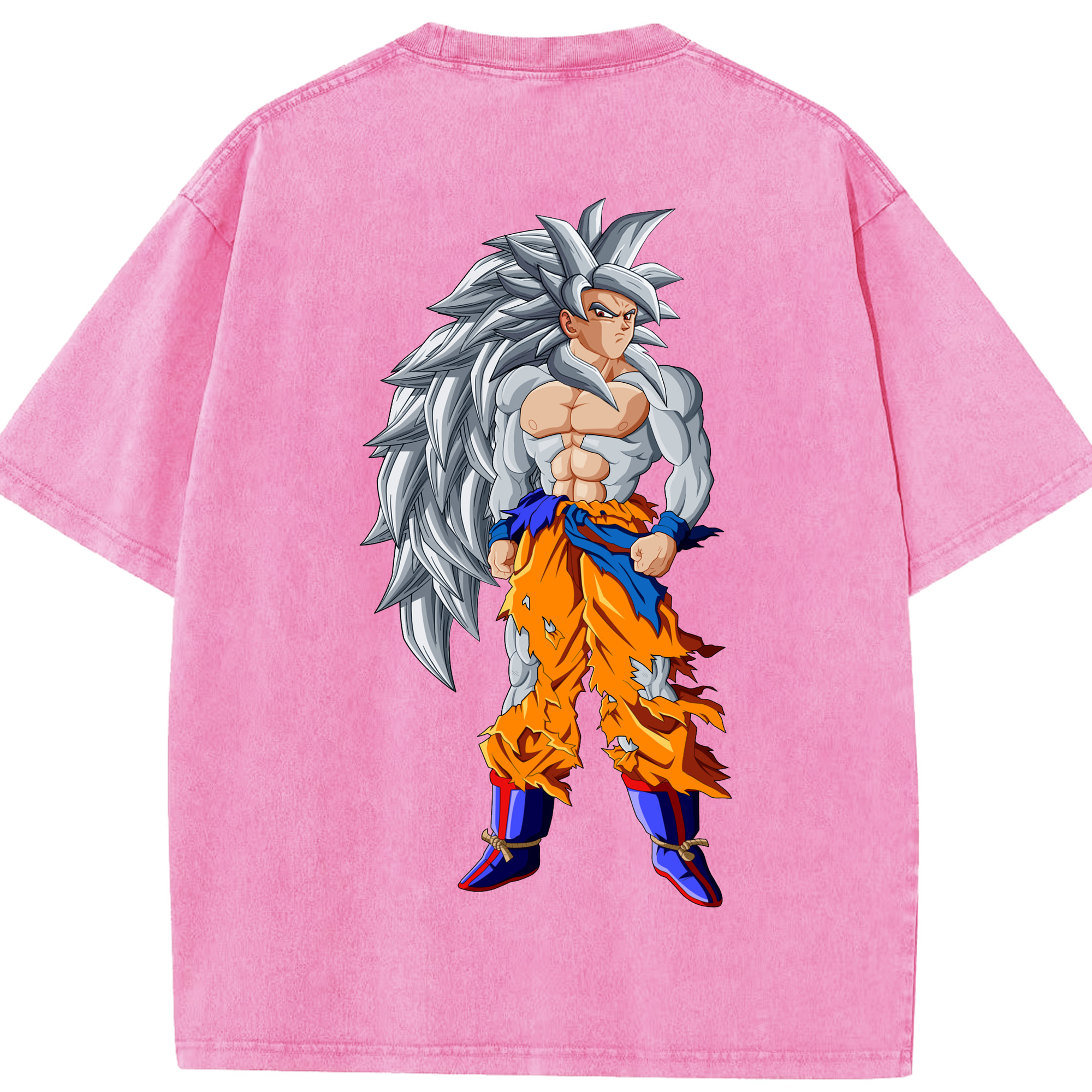（画像用） ドラゴンボール 孫悟空（そん ごくう）Son Goku カカロット DRAGON BALL Kakarotto 綿100% ヴィンテージ風 半袖Tシャツ（背面プリント）